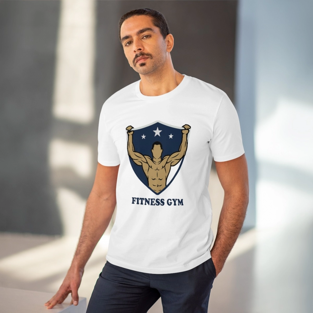 men's pc cotton fittnes gym printed t shirt (color: white, thread count: 180gsm) men's pc cotton fittnes gym printed t shirt (color: white, thread count: 180gsm)