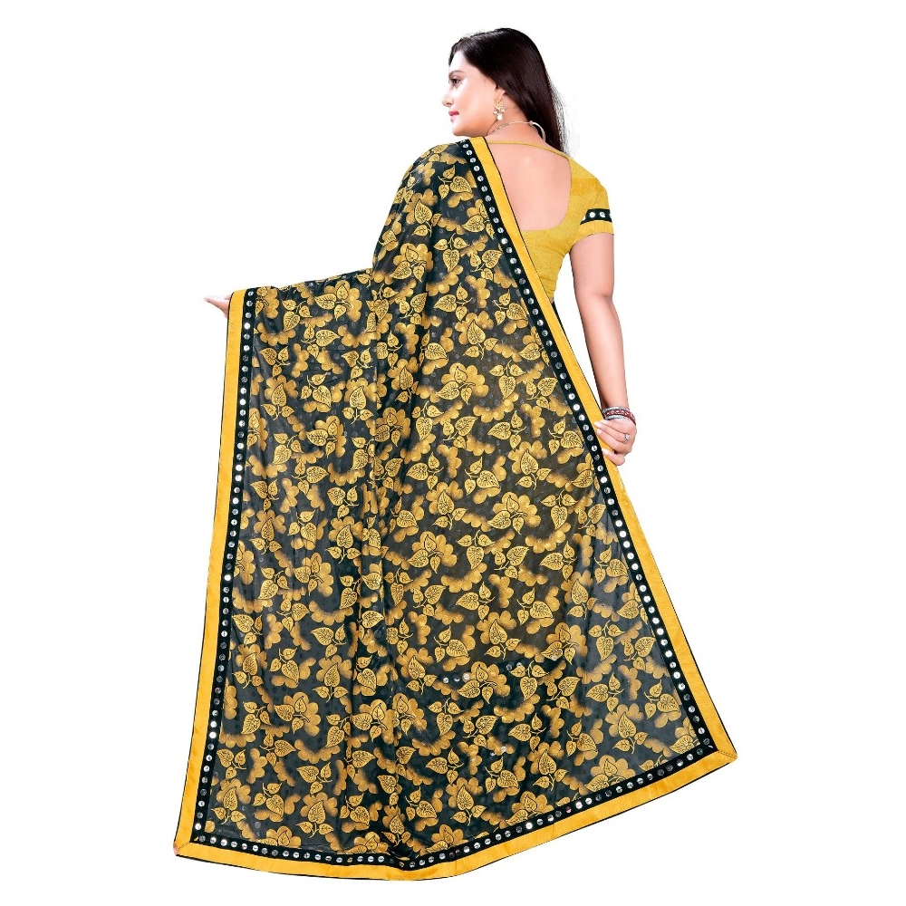 generic women's lycra blend saree with blouse (mustard, 5 6 mtrs) generic women's lycra blend saree with blouse (mustard, 5 6 mtrs)
