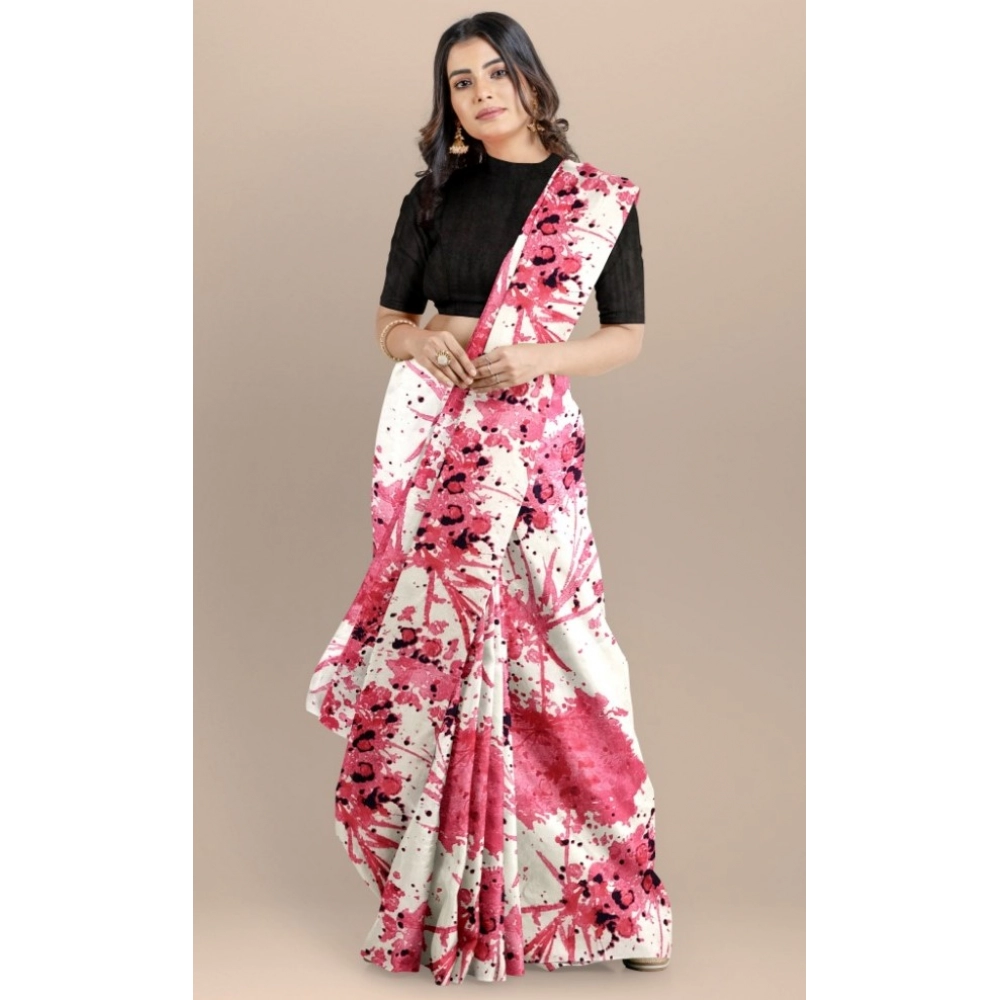 generic women's joya silk saree with blouse (pink, 5 6 mtrs) generic women's joya silk saree with blouse (pink, 5 6 mtrs)