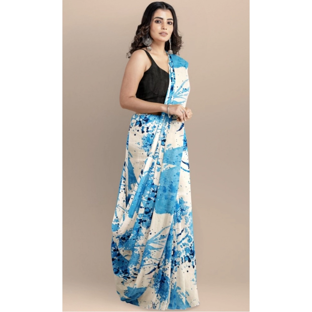 generic women's joya silk saree with blouse (sky, 5 6 mtrs) generic women's joya silk saree with blouse (sky, 5 6 mtrs)