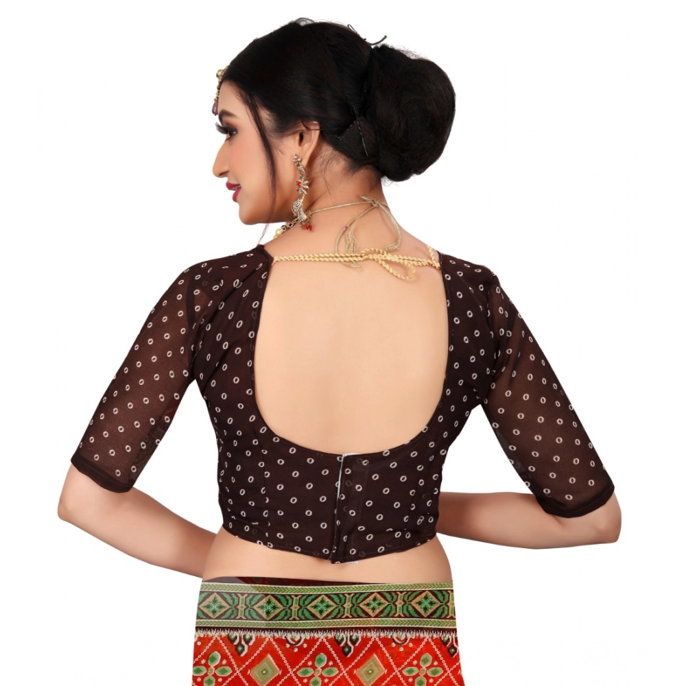 generic women's georgette floral print saree with unstitched blouse 5.5mtr (orange) generic women's georgette floral print saree with unstitched blouse 5.5mtr (orange)