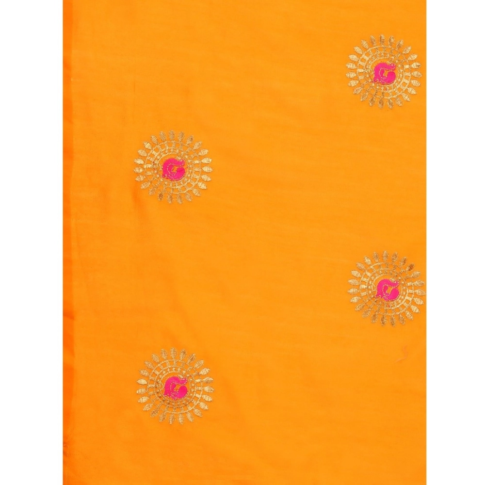 generic women's silk blend embroidered saree with unstitched blouse 5.5mtr (yellow) generic women's silk blend embroidered saree with unstitched blouse 5.5mtr (yellow)