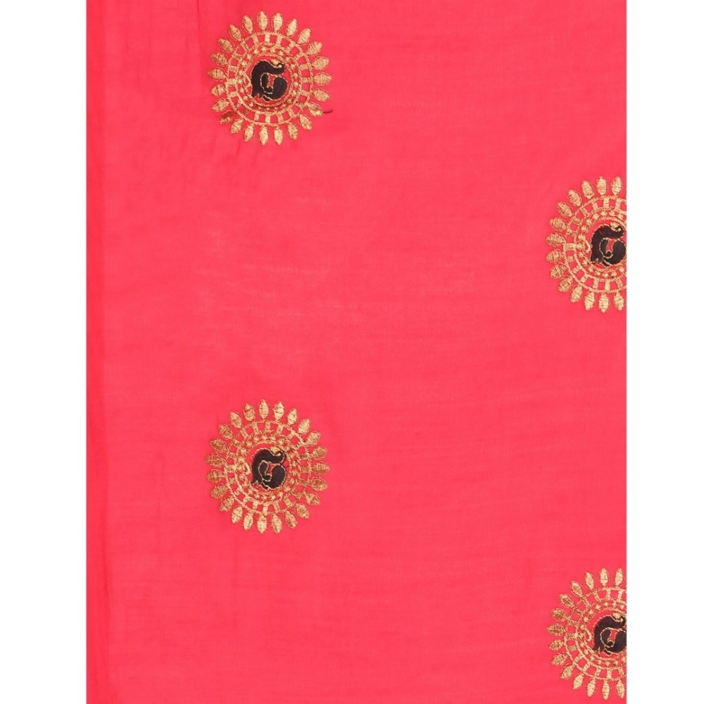 generic women's silk blend embroidered saree with unstitched blouse 5.5mtr (pink) generic women's silk blend embroidered saree with unstitched blouse 5.5mtr (pink)