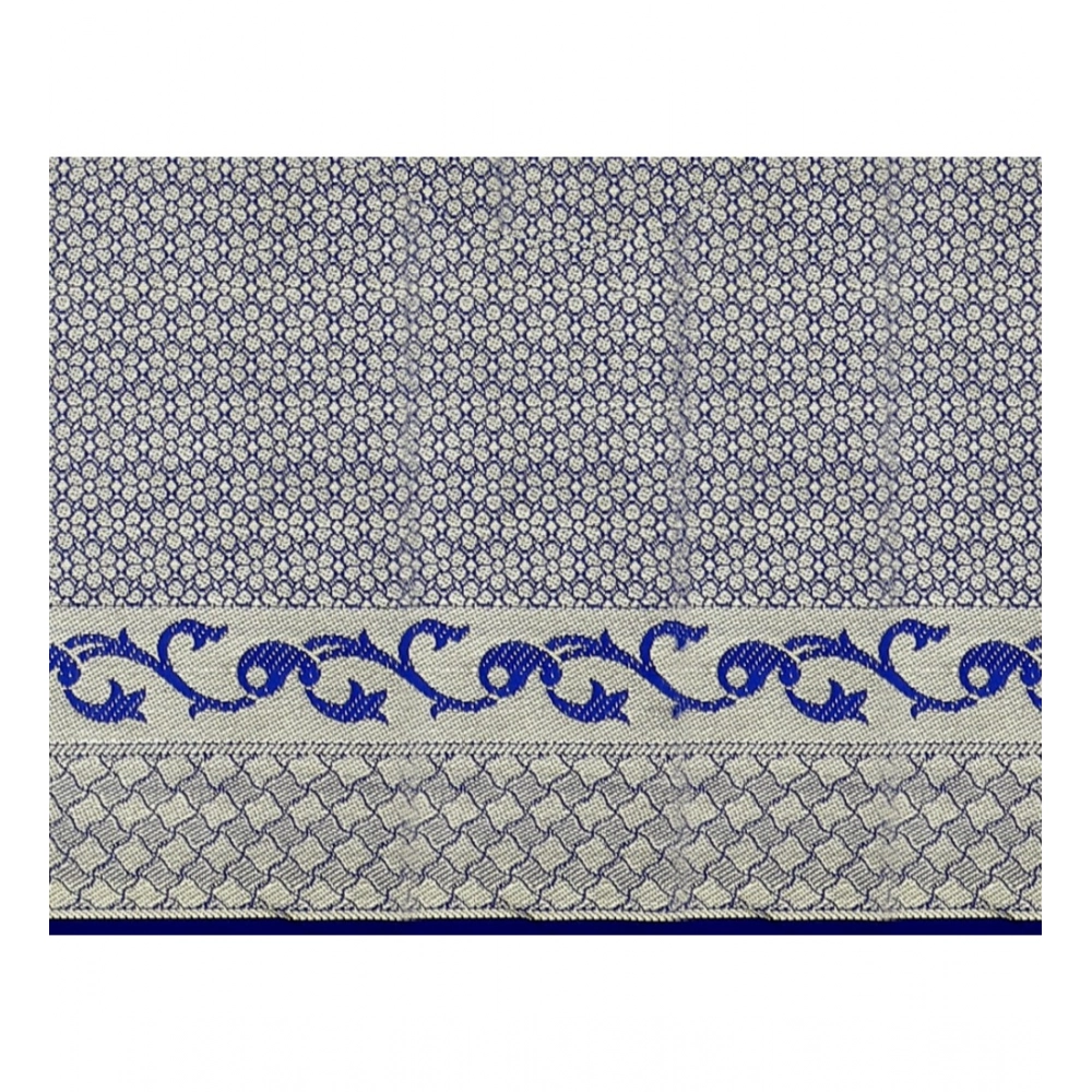 generic women's jacquard woven saree with unstitched blouse 5.5mtr (blue) generic women's jacquard woven saree with unstitched blouse 5.5mtr (blue)