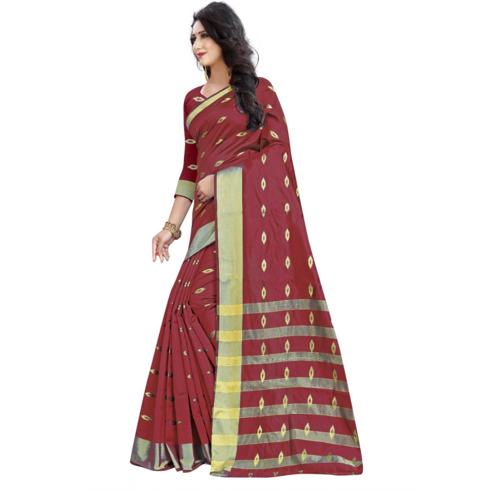 generic women's silk blend woven saree with unstitched blouse 5.5mtr (red) generic women's silk blend woven saree with unstitched blouse 5.5mtr (red)