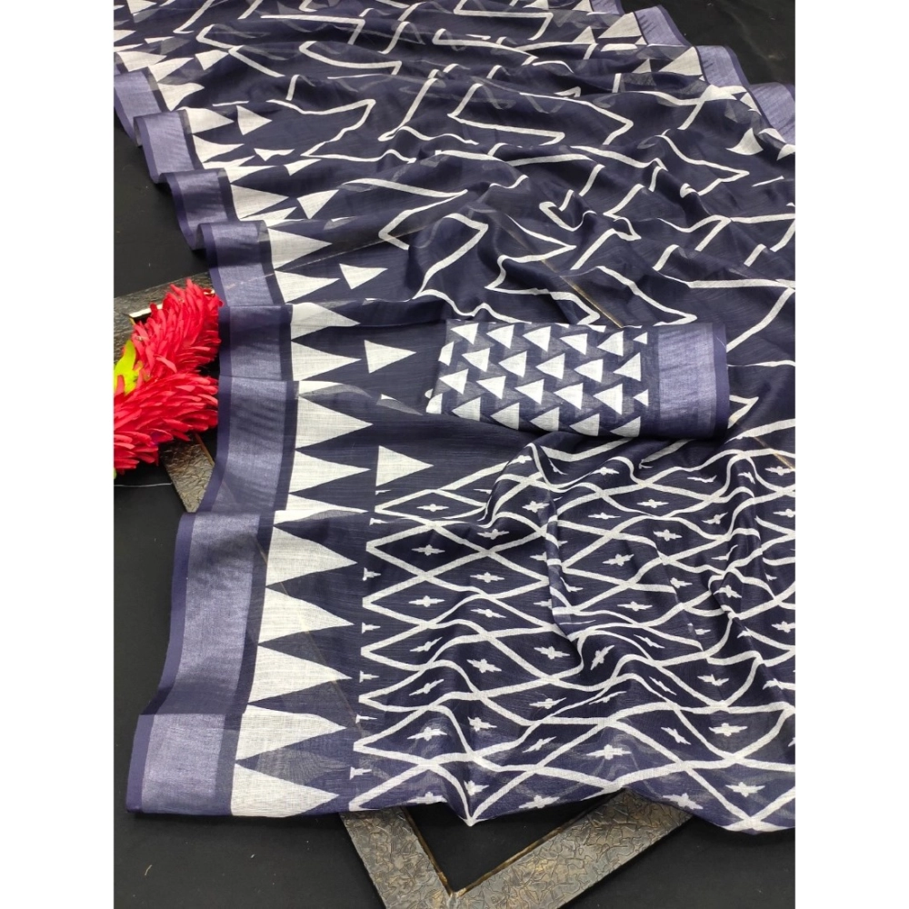 generic women's cotton linen woven design saree with unstitched blouse 5.5mtr (grey) generic women's cotton linen woven design saree with unstitched blouse 5.5mtr (grey)