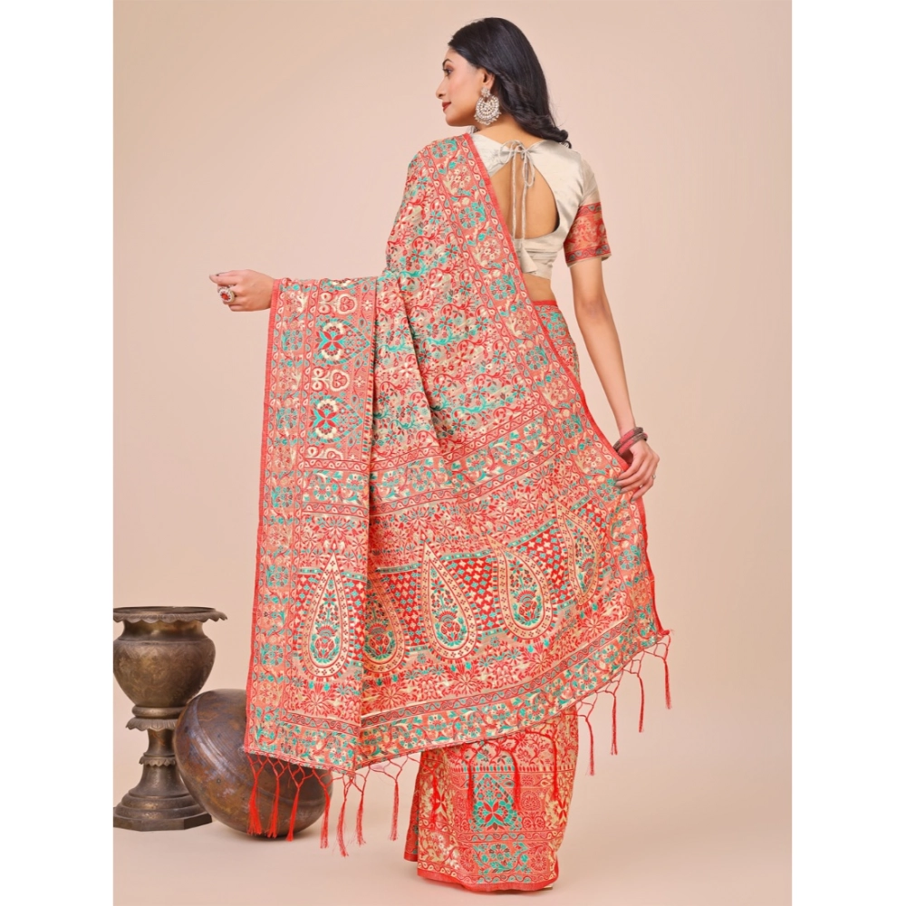generic women's cotton printed saree with unstitched blouse 5.5mtr (cream) generic women's cotton printed saree with unstitched blouse 5.5mtr (cream)