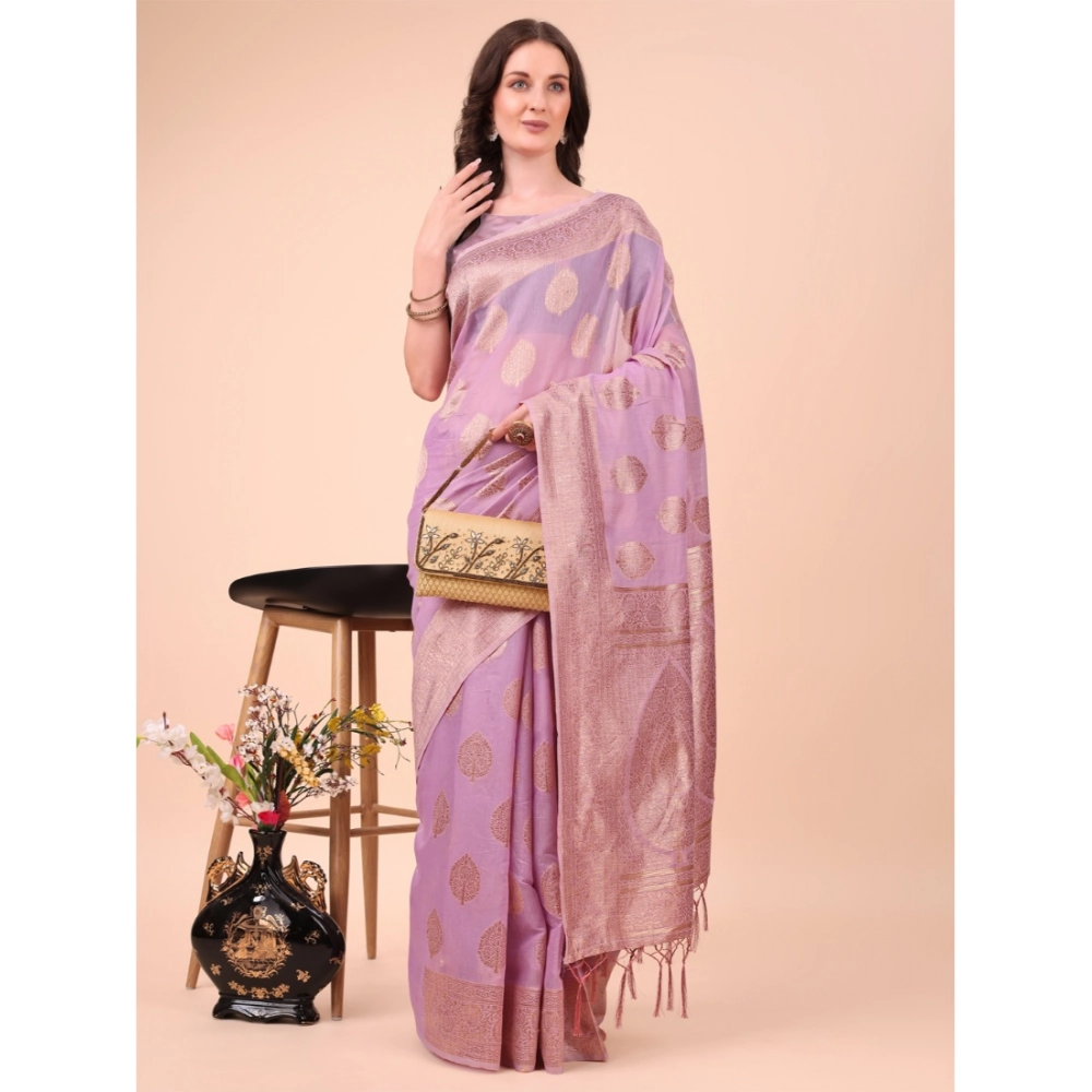generic women's cotton printed saree with unstitched blouse 5.5mtr (light pink) generic women's cotton printed saree with unstitched blouse 5.5mtr (light pink)