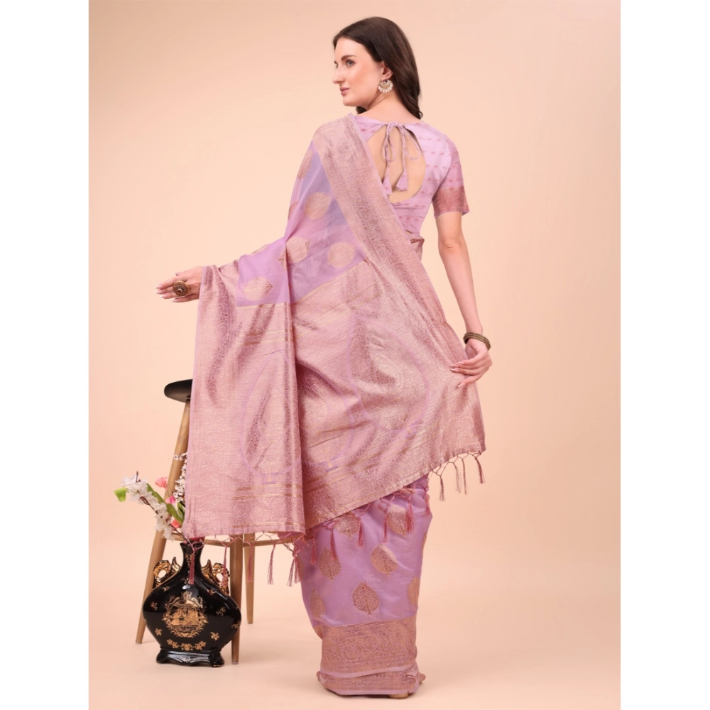 generic women's cotton printed saree with unstitched blouse 5.5mtr (light pink) generic women's cotton printed saree with unstitched blouse 5.5mtr (light pink)