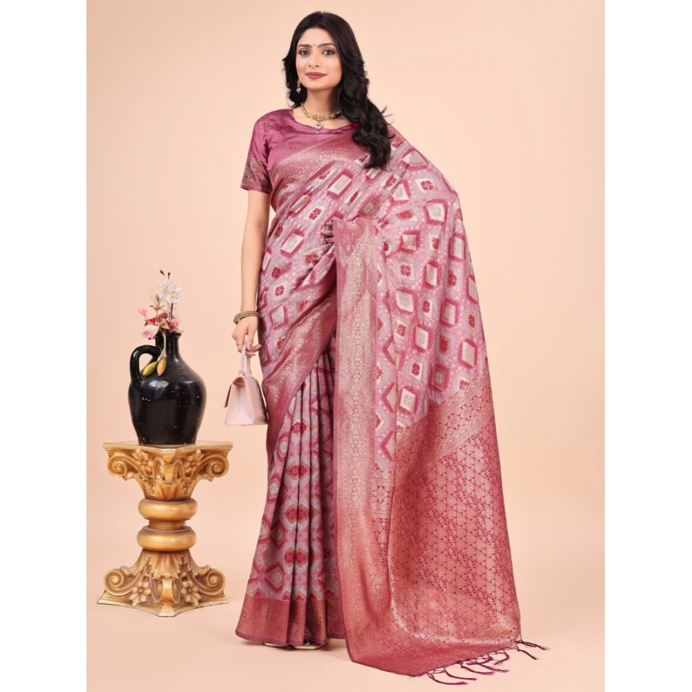 generic women's cotton printed saree with unstitched blouse 5.5mtr (pink) generic women's cotton printed saree with unstitched blouse 5.5mtr (pink)