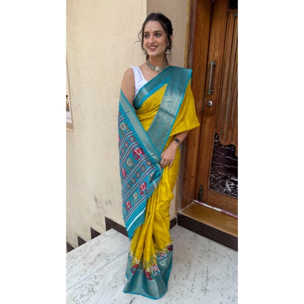 generic women's soft dola cotton kalamkari printed saree with unstitched blouse 5.5mtr (mustard) generic women's soft dola cotton kalamkari printed saree with unstitched blouse 5.5mtr (mustard)