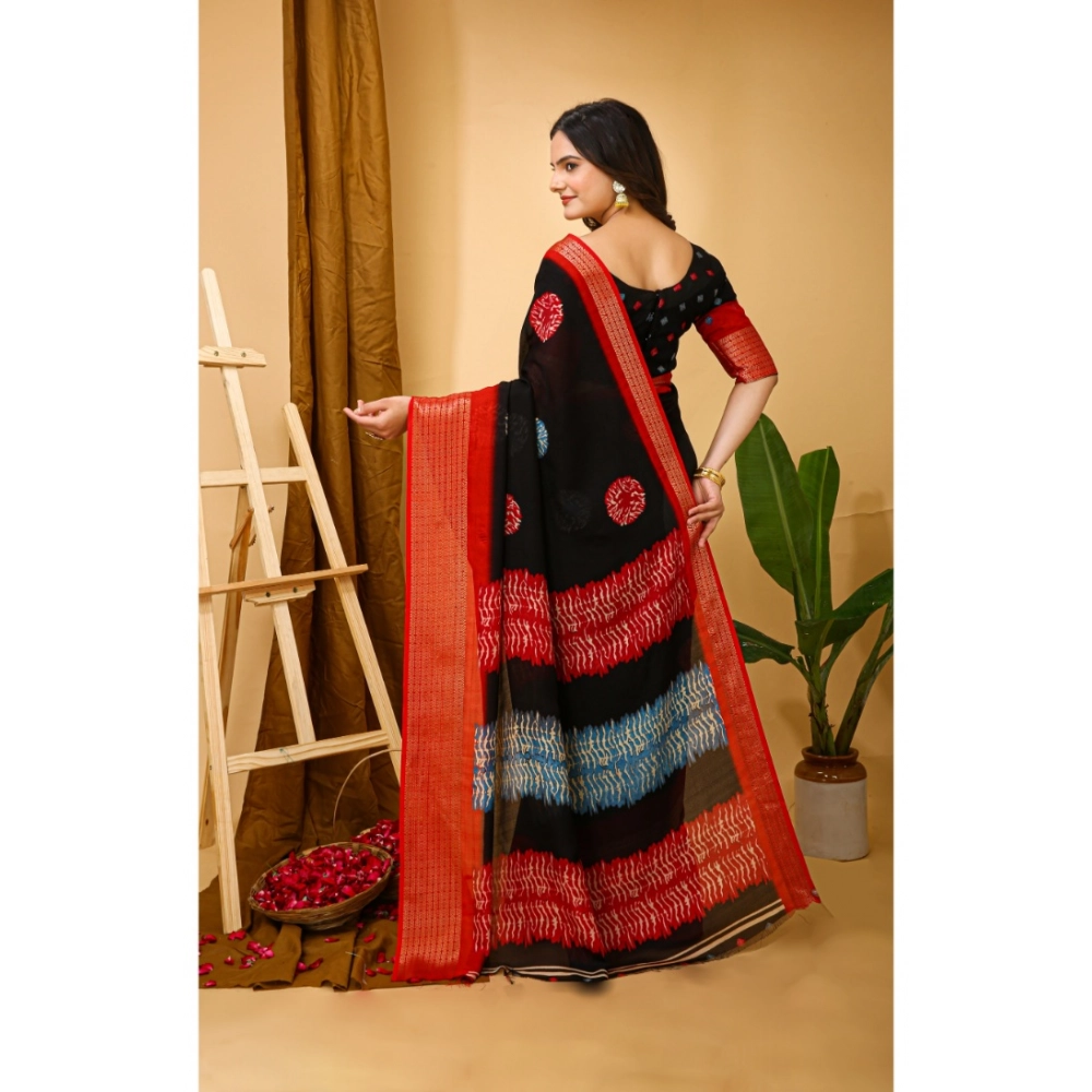 generic women's soft blooming marshmallow fabric kalamkari printed saree with unstitched blouse 5.5mtr (black) generic women's soft blooming marshmallow fabric kalamkari printed saree with unstitched blouse 5.5mtr (black)