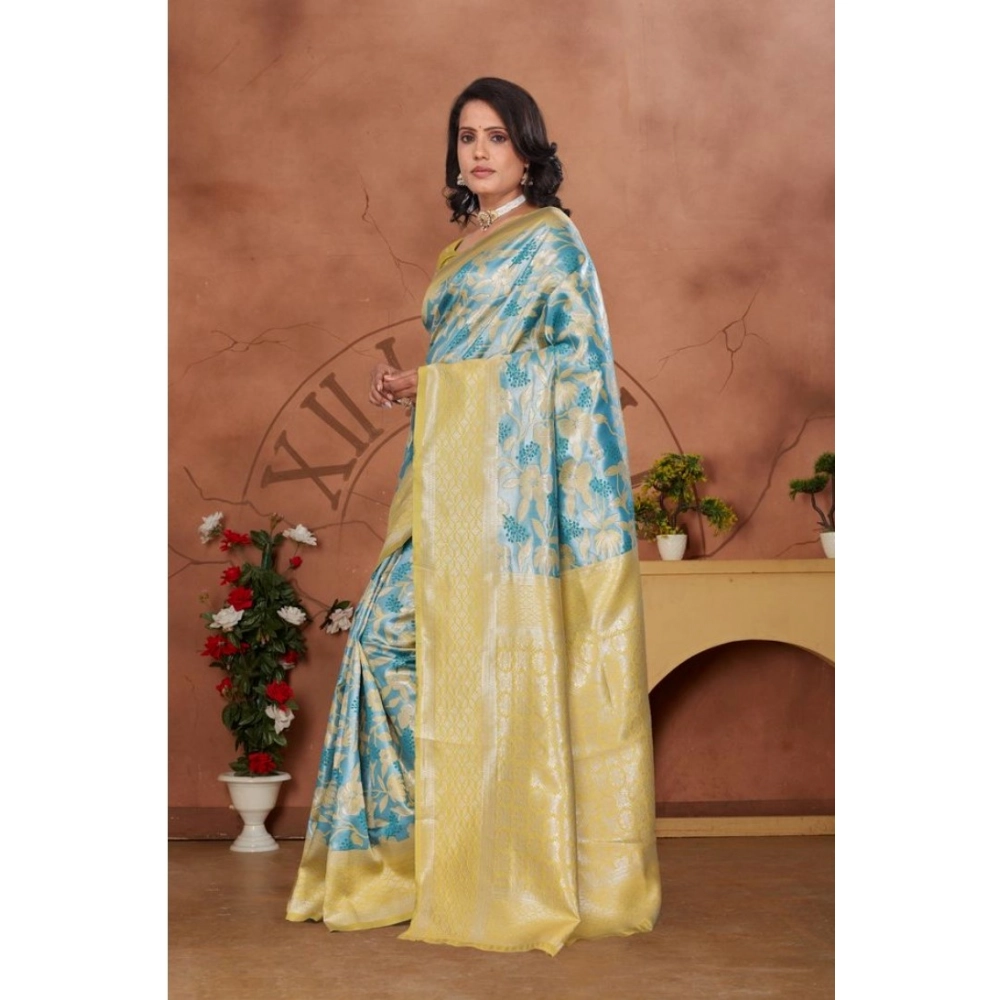 generic women's banarasi silk jaquard woven saree with unstitched blouse 5.5mtr (yellow) generic women's banarasi silk jaquard woven saree with unstitched blouse 5.5mtr (yellow)