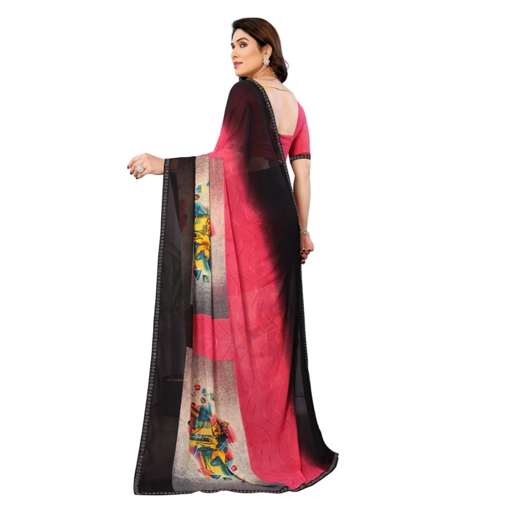 generic women's georgette printed saree with unstitched blouse 5.5mtr (multicolor) generic women's georgette printed saree with unstitched blouse 5.5mtr (multicolor)