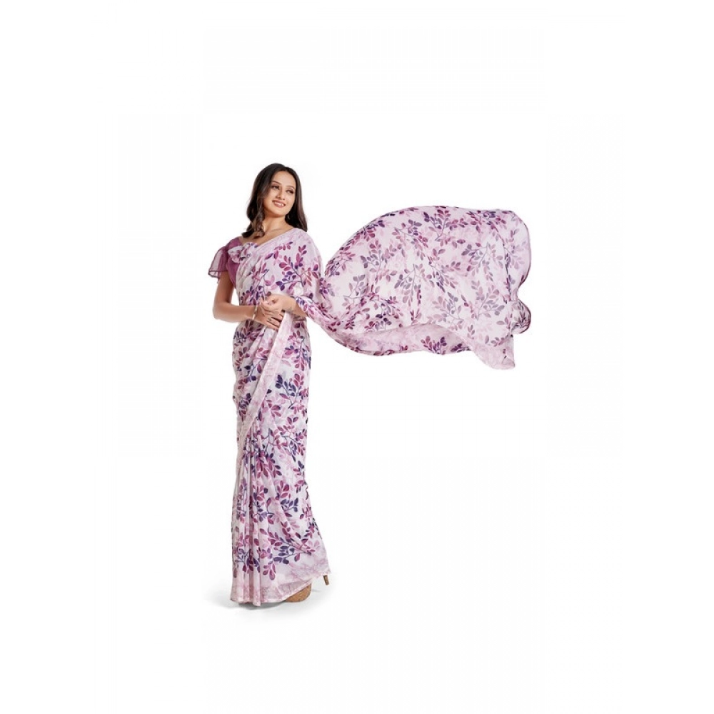 generic women's georgette printed saree with unstitched blouse 5.5mtr (pink) generic women's georgette printed saree with unstitched blouse 5.5mtr (pink)