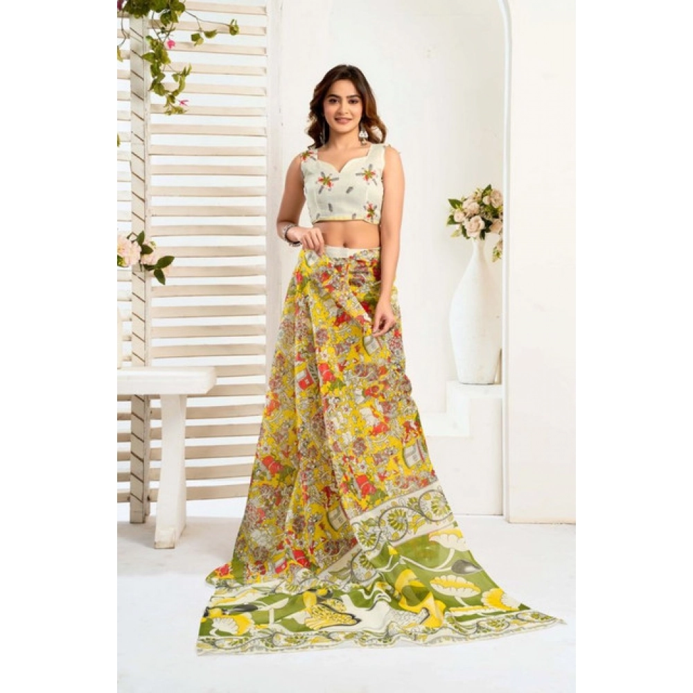 generic women's faux linen printed ready to wear saree with unstitched blouse 5.5 mtr (multicolor) generic women's faux linen printed ready to wear saree with unstitched blouse 5.5 mtr (multicolor)