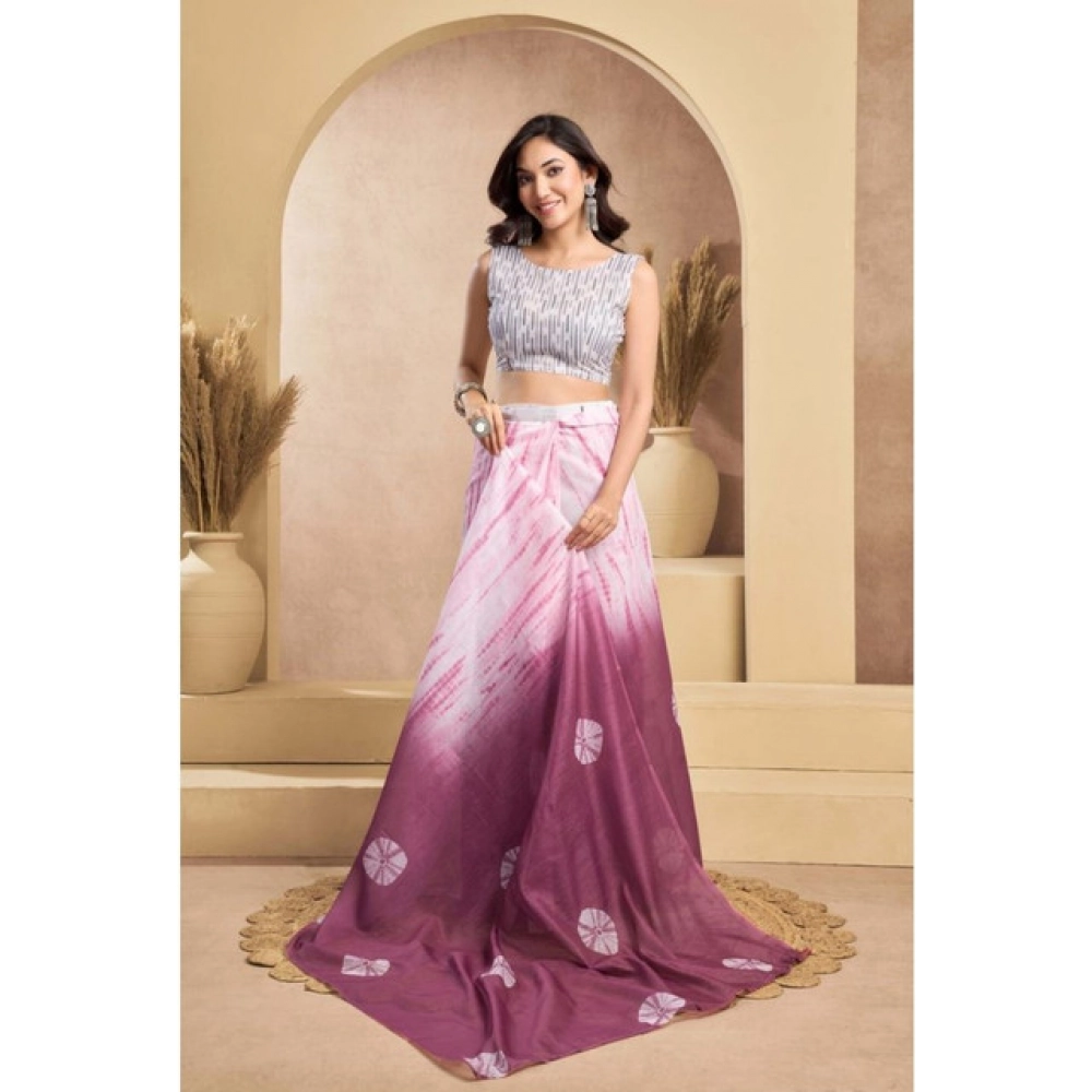 generic women's faux linen printed ready to wear saree with unstitched blouse 5.5 mtr (wine) generic women's faux linen printed ready to wear saree with unstitched blouse 5.5 mtr (wine)