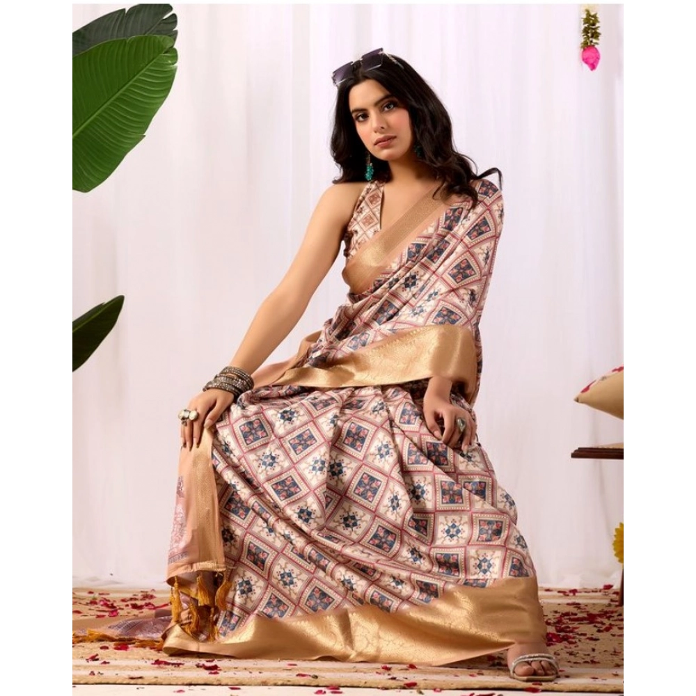 generic women's faux silk printed saree with unstitched blouse 5.5mtr (multicolor) generic women's faux silk printed saree with unstitched blouse 5.5mtr (multicolor)